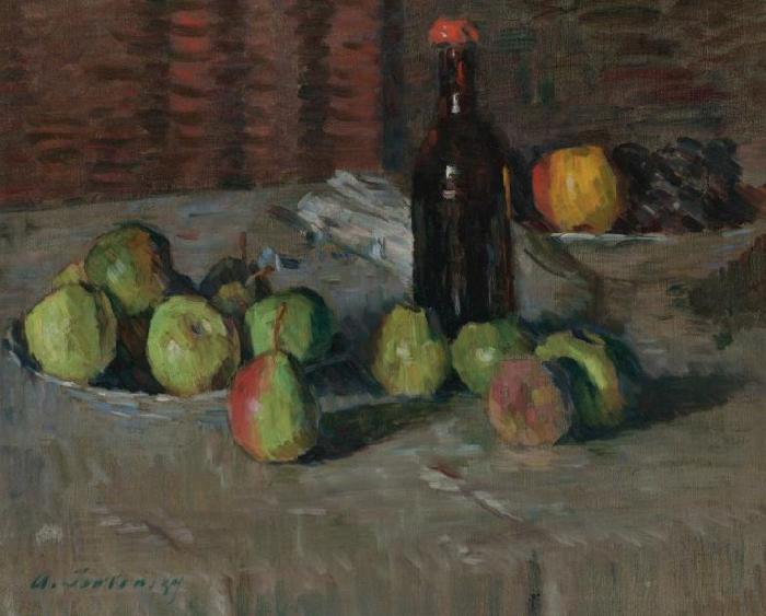Alexej von Jawlensky Stilleben mit Apfeln und Flasche China oil painting art